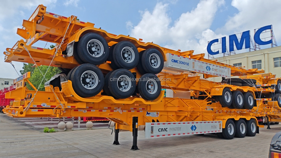 CIMC 2 Eje 3 Eje 20FT 40ft Contenedor esquelético Recauchutador esqueleto Chasis Semirremolque