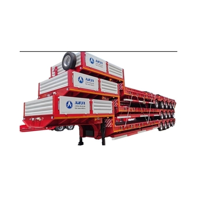 Capa de polvo de electroforesis KTL 100T semirremolque de lecho bajo para transporte de excavadoras
