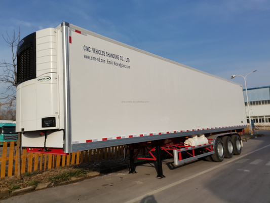 Suspensión mecánica CIMC de 3 ejes, cadena de frío, remolque refrigerado congelado
