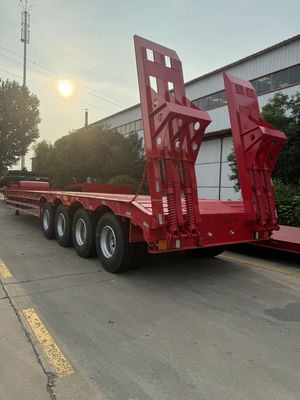 Semi-remolque de fábrica de CIMC Nuevo estado material de acero de cama baja 60 contenedores Semi-remolque