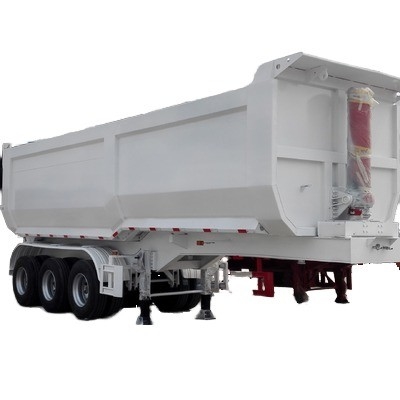 CIMC Camión de basura de calidad Emplazamiento de construcción Transporte de arena y grava Camiones de basura traseros Semirremolque