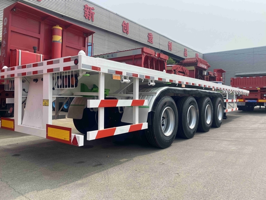 CIMC Contenedor plano Semirremolque de carga pesada de 4 ejes de 100 t de exportación Nuevo remolque de contenedores