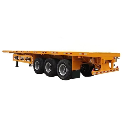 1240*2480*1600mm personalizado 3 ejes 60T transportar 20ft\40ft contenedor cemento embolsado y el otro tipo de carga a granel Flatbed remolque