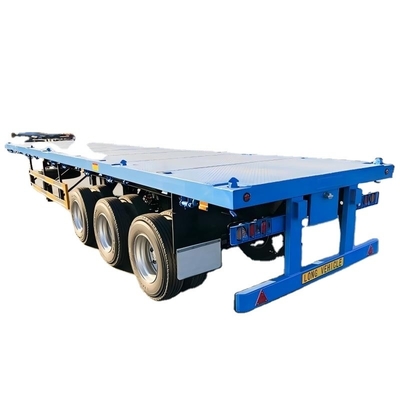 CIMC 3 ejes o personalización con plataforma de placa de grano de 3 mm 4 mm 20 pies 40 pies Contenedor de todo tipo de carga camión de cama plana semi remolque
