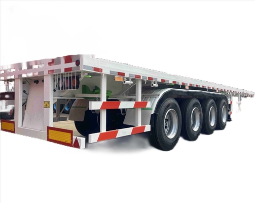 CIMC de alta calidad acero triple eje robusto 40ft rendimiento duradero con una gama de opciones de neumáticos semirremolque de cama plana