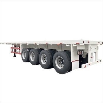 CIMC 40 45ft acero 4 eje diseñado para el transporte de carga pesada de gran tamaño y contenedores de carga extensible remolques de cama plana