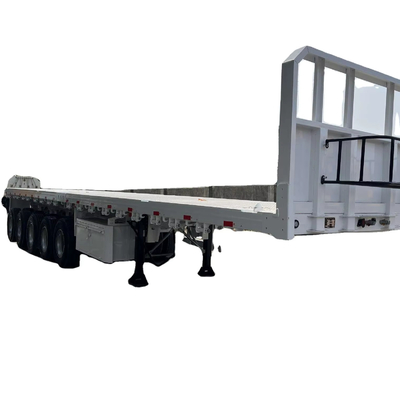 CIMC 5 ejes 40 pies extensible cuerda de estiramiento euforas y ganchos ayudan a sujetar la carga tractor de cubierta plana camión semi-remolque