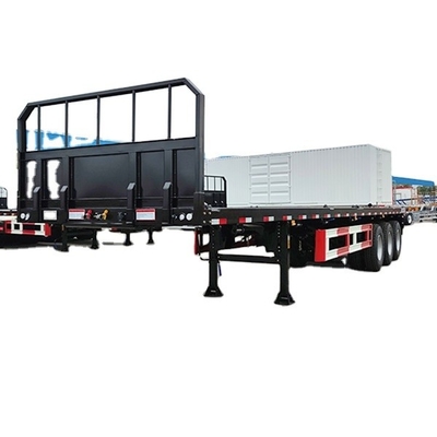 CIMC hecho de acero o hierro Transporte marítimo Contenedor de 40 pies Transporte Remolque de cama plana de 3 ejes Remolque de cama plana Precio para África
