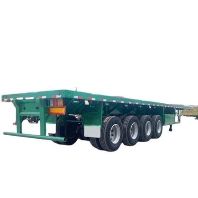 CIMC nueva marca 4 ejes 100t capacidad 40ft SPRING SUSPENSIÓN semirremolque de cama plana para la venta