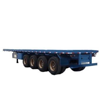 CIMC 4-Axle Multifuncional Flatbed Trailer el diseño más reciente con cerradura para el transporte de carga