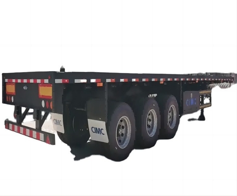 CIMC utiliza capacidad de carga pesada 40 60 80 100 toneladas 3 Eje 4 Eje 40 pies 45 pies Contenedor Semi remolque de cama plana a África