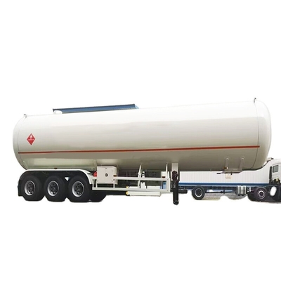 CIMC Q345R 3 Eje 13150*2500*4100mm Con aislamiento al vacío 26CBM 2 manómetros de presión peso de la correa 15,200kgs Tanque de GNL Semi remolque
