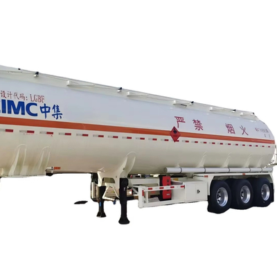 CIMC 3 ejes Capacidad 42 m3 Acero inoxidable 304 Compartimiento único Vacío 12R22.5 18PR 12 llantas 28T tren de aterrizaje Cisterna líquida