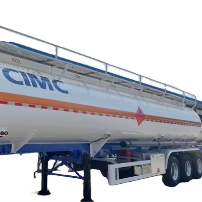 CIMC 3 Ejes 8000L/5500L/7000L/7500L Gasolina y Diesel 4 compartimientos diseño 28 KL Acero Fuel tanque hidráulico remolque