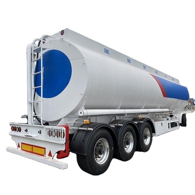 CIMC Tri eje acero inoxidable gasolina diesel gasolina 6-7 almacén separado 7000L transporte petróleo combustible camión cisterna semi remolque