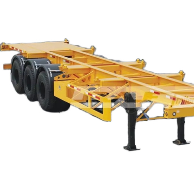 CIMC 2/3 Ejes 12 Unidades neumáticos 12400*2480*1560mm Suspensión mecánica 60T carga útil esqueleto semirremolque