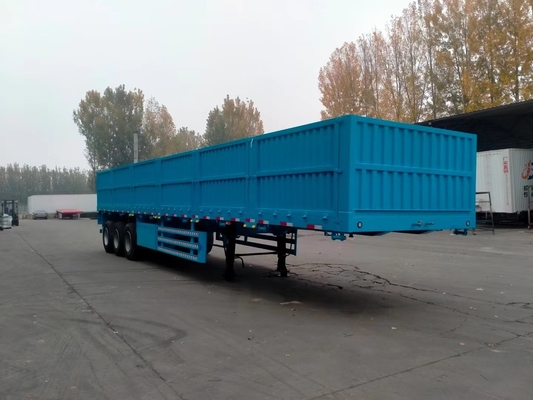 Acero de alta resistencia de 3 ejes de 40 pies con 4/6/8/10/12 conjuntos de cerraduras para carga a granel / transporte de contenedores Semi remolque de pared lateral