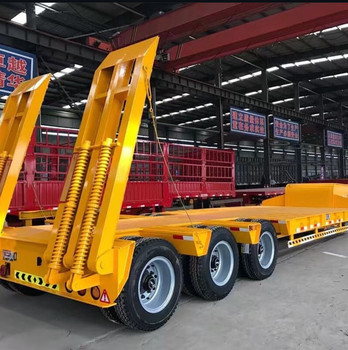 CIMC 3AXLES Semi remolque de cama baja para su transporte