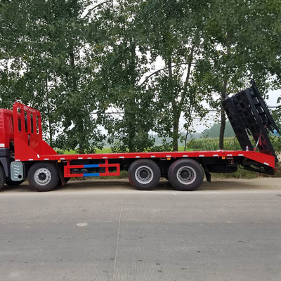 CIMC Alta resistencia baja aleación de acero Q345 2 ejes 35T contenedor de cama plana transporte semi-camión remolque