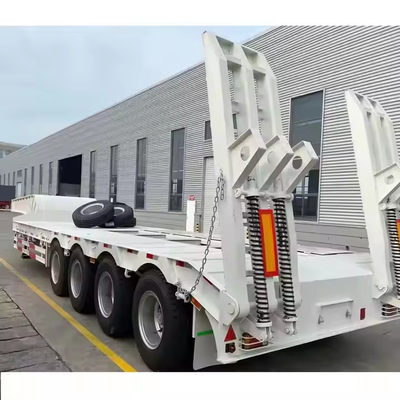 CIMC Cuádruple eje para transportar excavadora cargador de ruedas maquinaria de construcción equipo de semirremolque de lecho bajo