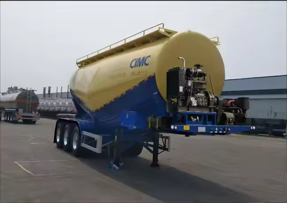 2/3/4 Eje Acero inoxidable o cemento de hierro Cal leche ceniza de carbón mineral tanque de polvo camión semirremolque