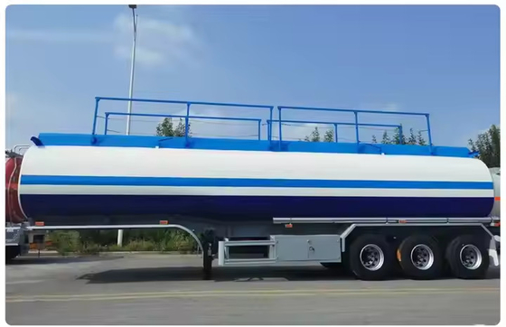 3 Eje 40000l Transporte de productos químicos líquidos o gaseosos de acero carbónico Remolque de camiones cisterna de combustible pesado