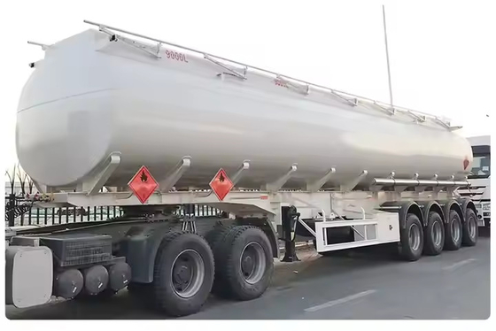 4 ejes 54000 litros 6 compartimentos Acero de carbono para productos químicos líquidos Petróleo Procesamiento de alimentos Aceite Tanque de combustible Remolque
