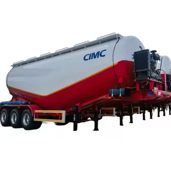 CIMC Diseño más reciente de alta resistencia de tres ejes de cemento a granel de polvo del tanque de remolque