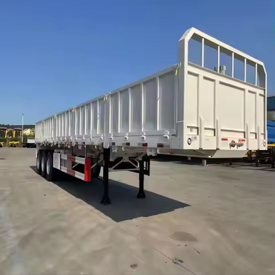 Carga útil de eje 40FT 3 45T Suspensión mecánica de trabajo pesado 13pc Leaf Spring Pared Side Semi Truck Trailer