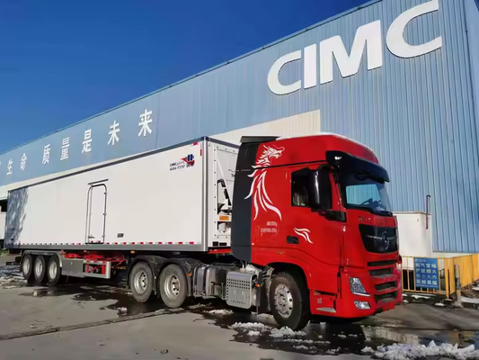 Nuevo combustible diesel acero almacenamiento en frío furgoneta de servicio ligero refrigerador de alimentos congelados semirremolque