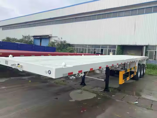 CIMC 40/45ft Acero 4Axle Contenedores de carga de gran tamaño remolques de cama plana extensibles
