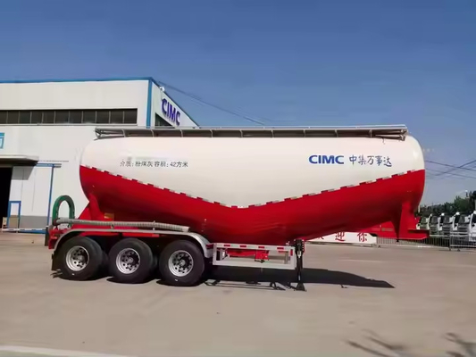 CIMC 3 Ejes 35cbms generador diesel mezcla seca mortero contenedor de polvo tanque de carga semi remolque
