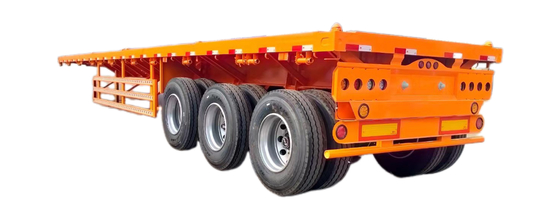 CIMC 20ft 40ft Semi remolque Contenedor de envío Twistlocks Diseño de piso plano de acero al carbono 12R22.5 Remolques de camiones