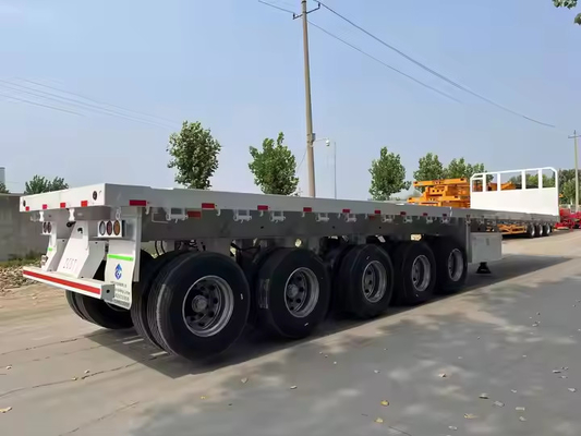 CIMC 5 Ejes 40 pies de extensión de carga de cubierta plana camión tractor semirremolque