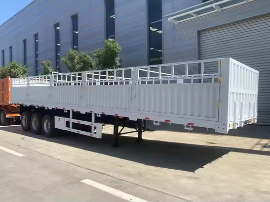 Trailer de ganado de 100 toneladas Trailer de ganado de 3 ejes Carga de animales Caña de azúcar Transporte de estacas Valla Semi-trailer Camión