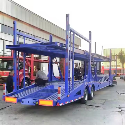 CIMC de trabajo pesado 3 Ejes Transporte de automóviles Semi camión Remolque Remolque de transporte de automóviles FUHUA Ejes de acero 35000 Kg 10R22.5