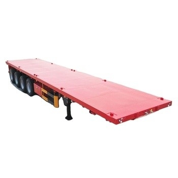 2 / 3 Eje 20 40FT 50 Ton Flatbed Trailer Contenedor de piso barato Transporte Semirremolques Trailer de piso de alta calidad