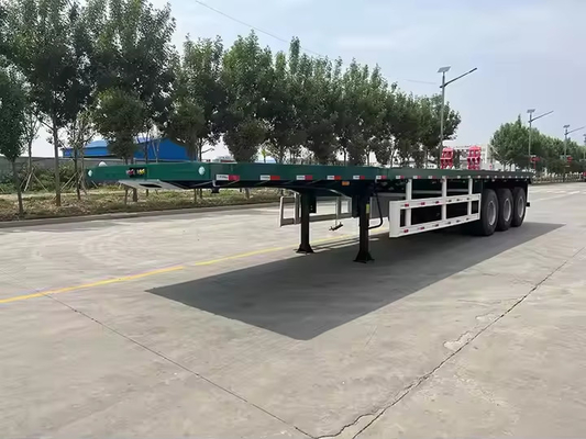50 toneladas 60 toneladas Heavy Duty Hydraulic Gooseneck Semi-Trailer Camión de aluminio Flatbed Axle Trailer