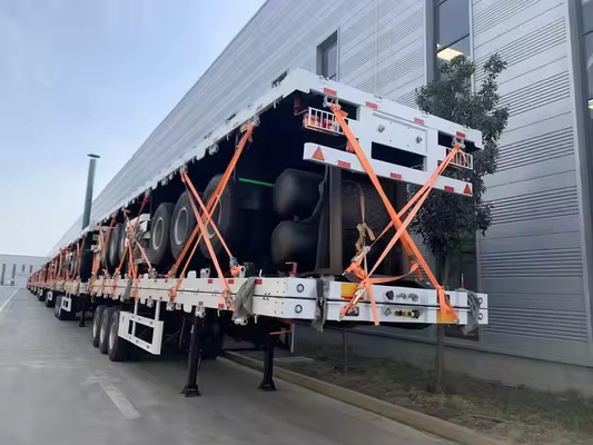 Semi-remolque de transporte de contenedores de 40 pies a 60 pies articulado Remolque de camión de 40 pies hecho en China
