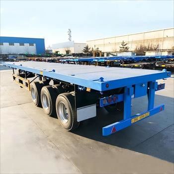 Semiremolque de piso plano de ejes múltiples para el transporte estable y eficiente de cargas de gran tamaño
