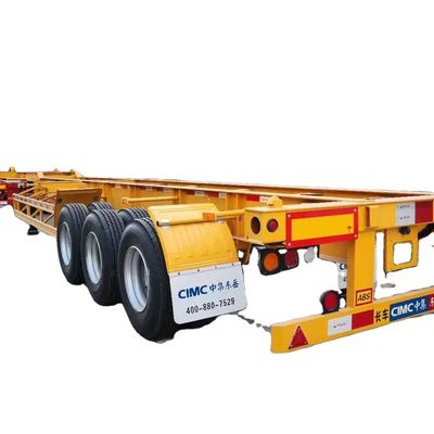 3 Ejes Capacidad de carga pesada remolque piezas esqueleto transporte de contenedores