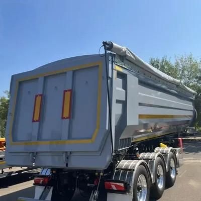 35 metros cúbicos en forma de U 60 toneladas de descarga hidráulica trasera de camión de carga pesada