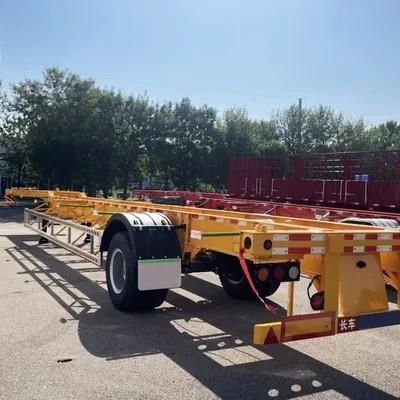 Semirremolque esqueleto de acero para transporte de contenedores de acero de 1/2 ejes de 20 pies, 40 pies y 45 pies