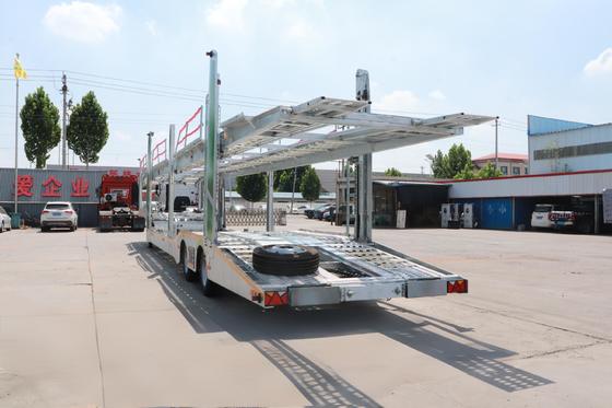 Vehículo completo HDG Eje SAF Suspensión neumática Pata JOST Weichbro EBS Elevador de tornillo Semirremolque portacoches