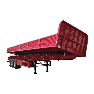 Semirremolque de transporte de minas de carbón de 3 ejes con inclinación lateral
